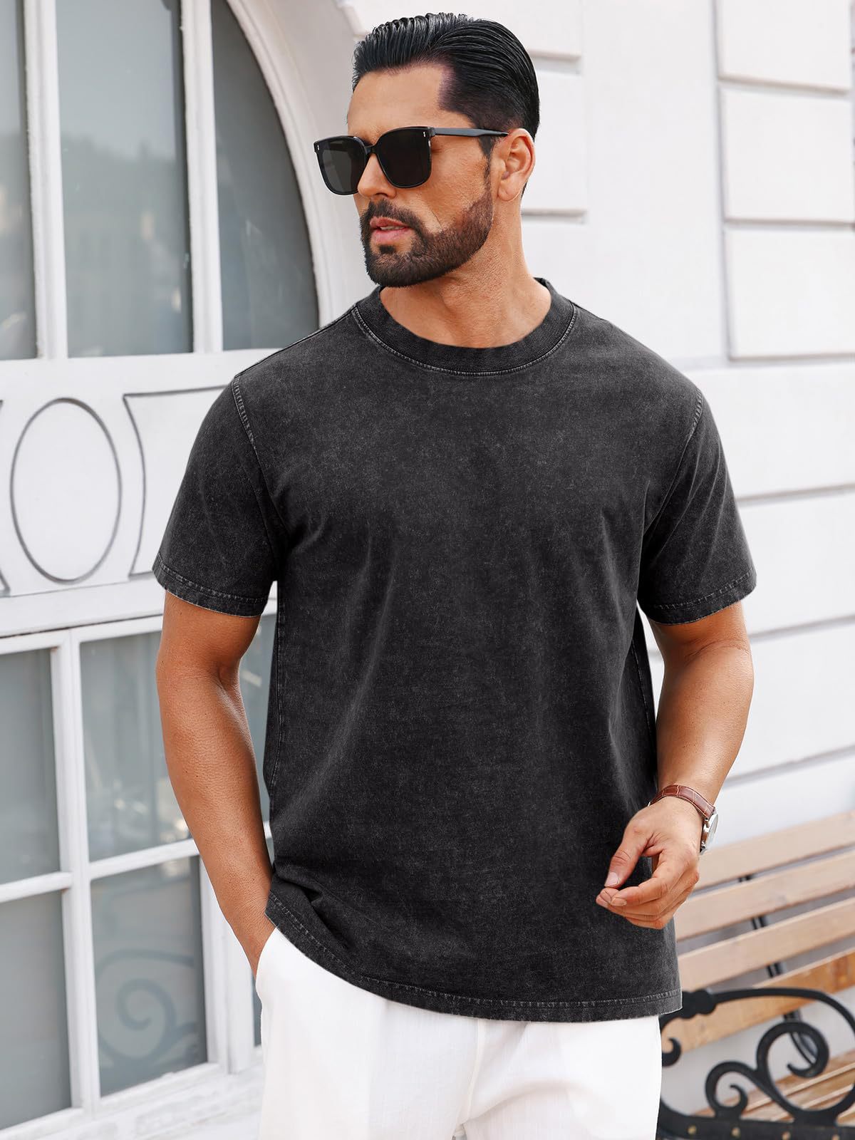 Vintage and retro loose T-shirt short sleeves