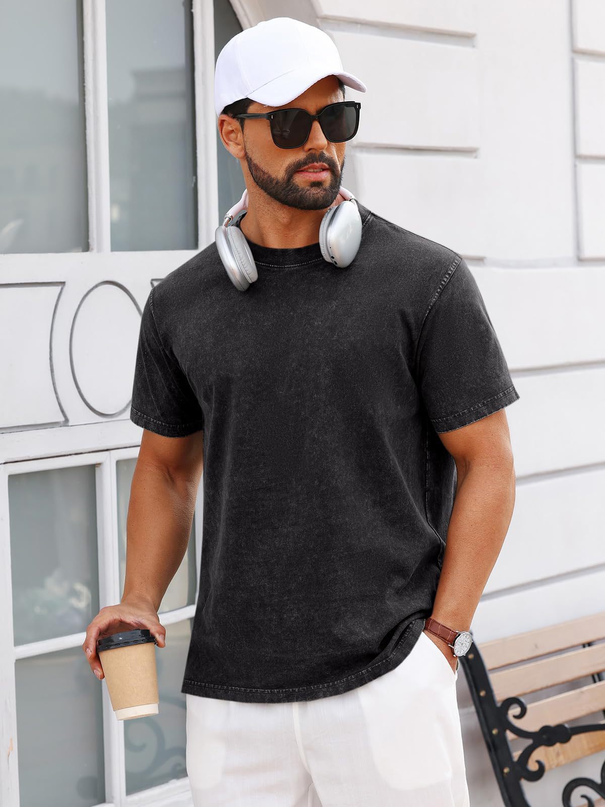 Vintage and retro loose T-shirt short sleeves