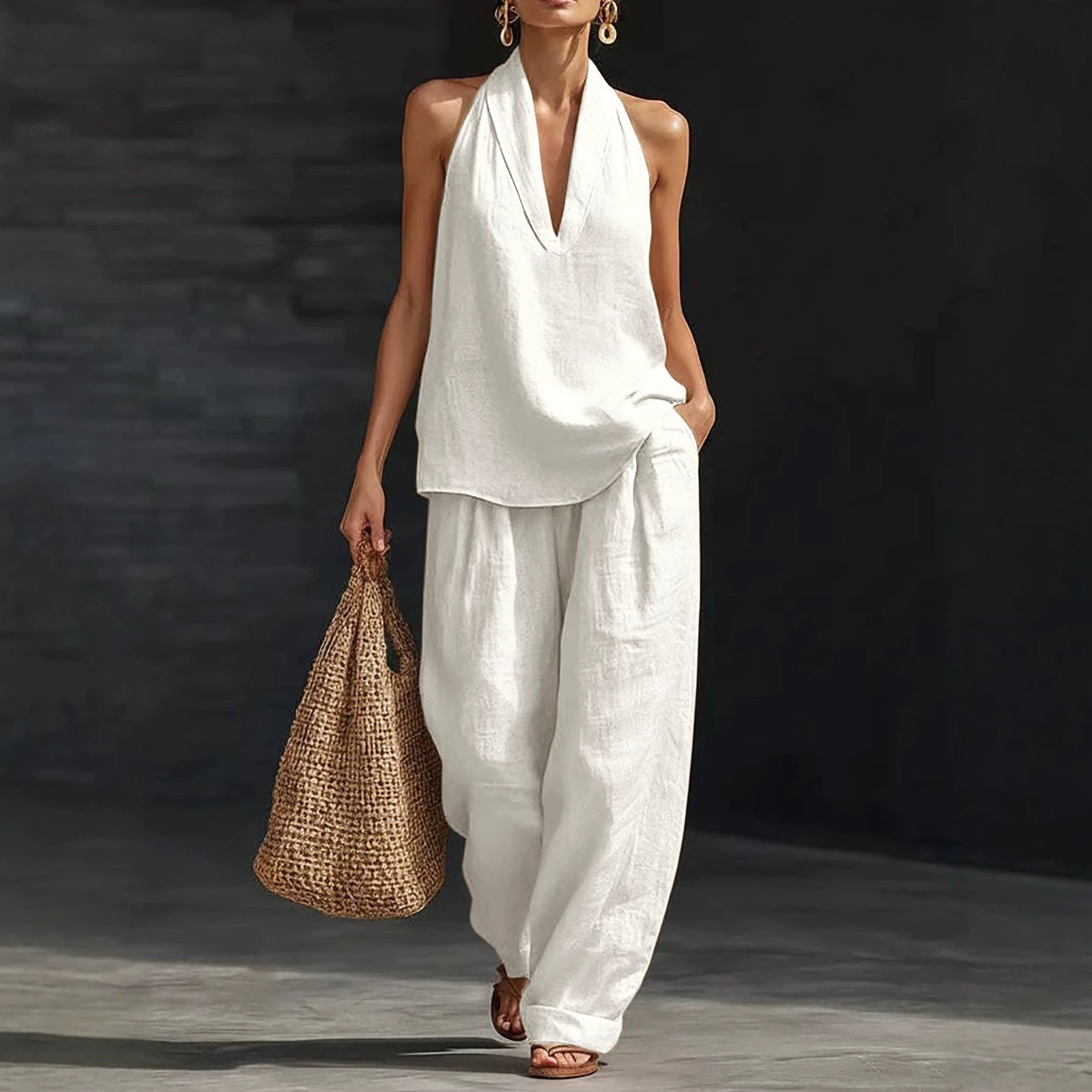 Comfort Meets Chic: V-Neck Strap Suit ✨