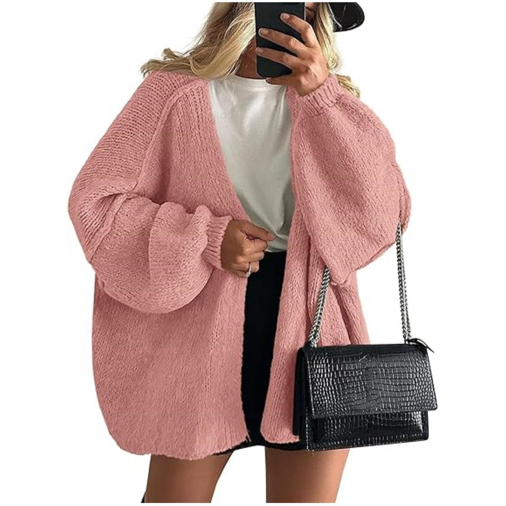 PrettyGarden Oversized Open Front Cardigan Sweater