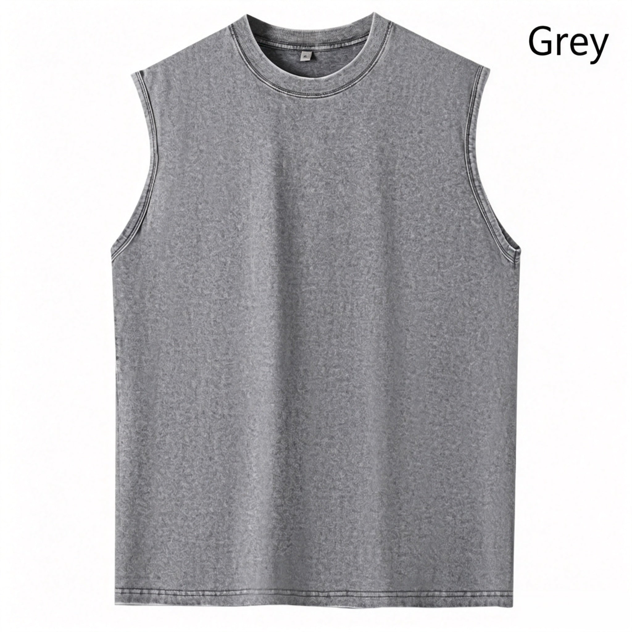 Street retro washed sleeveless vest