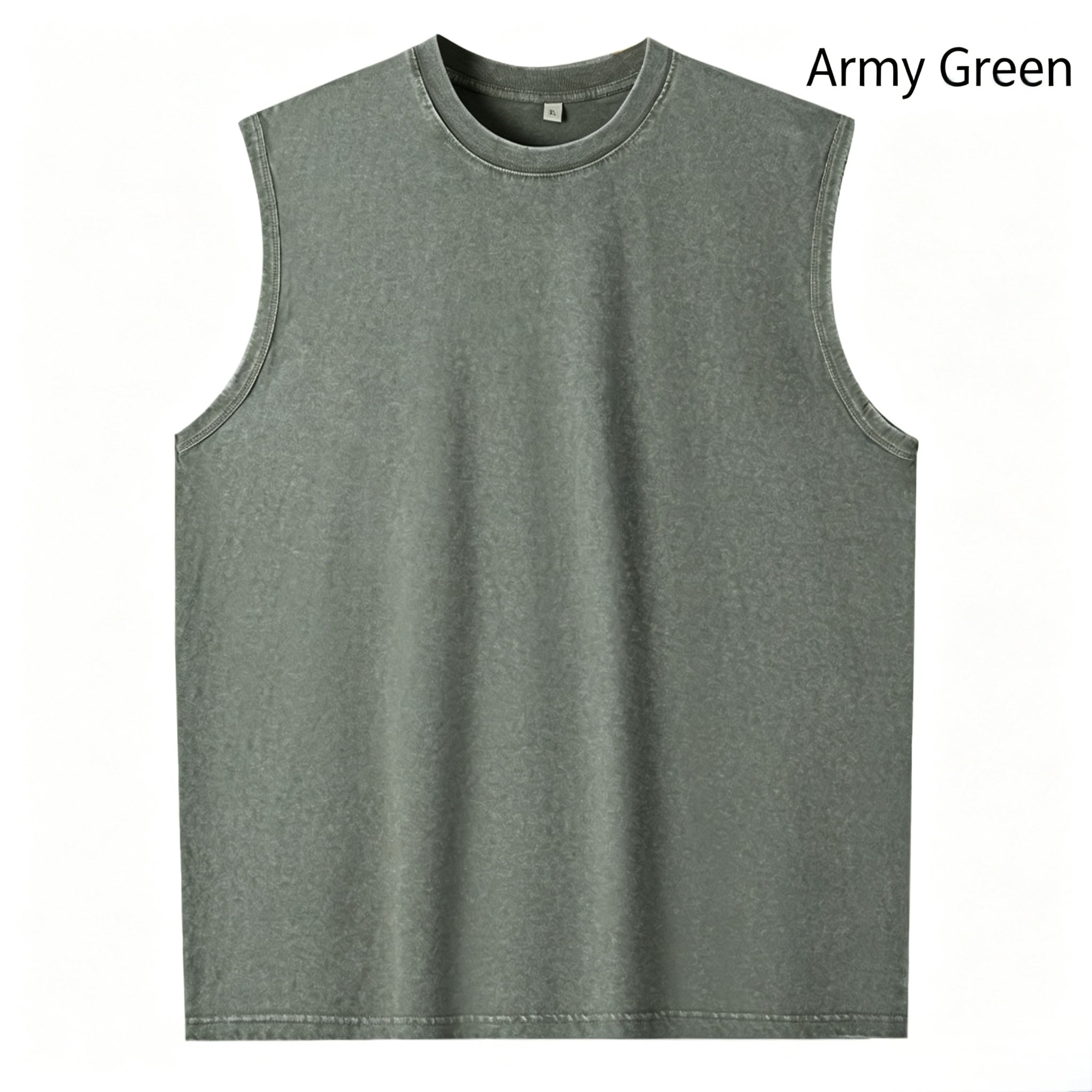 Street retro washed sleeveless vest