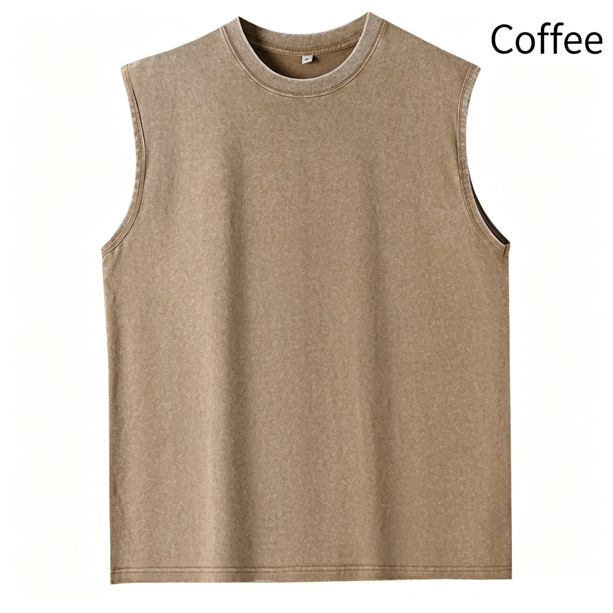 Street retro washed sleeveless vest