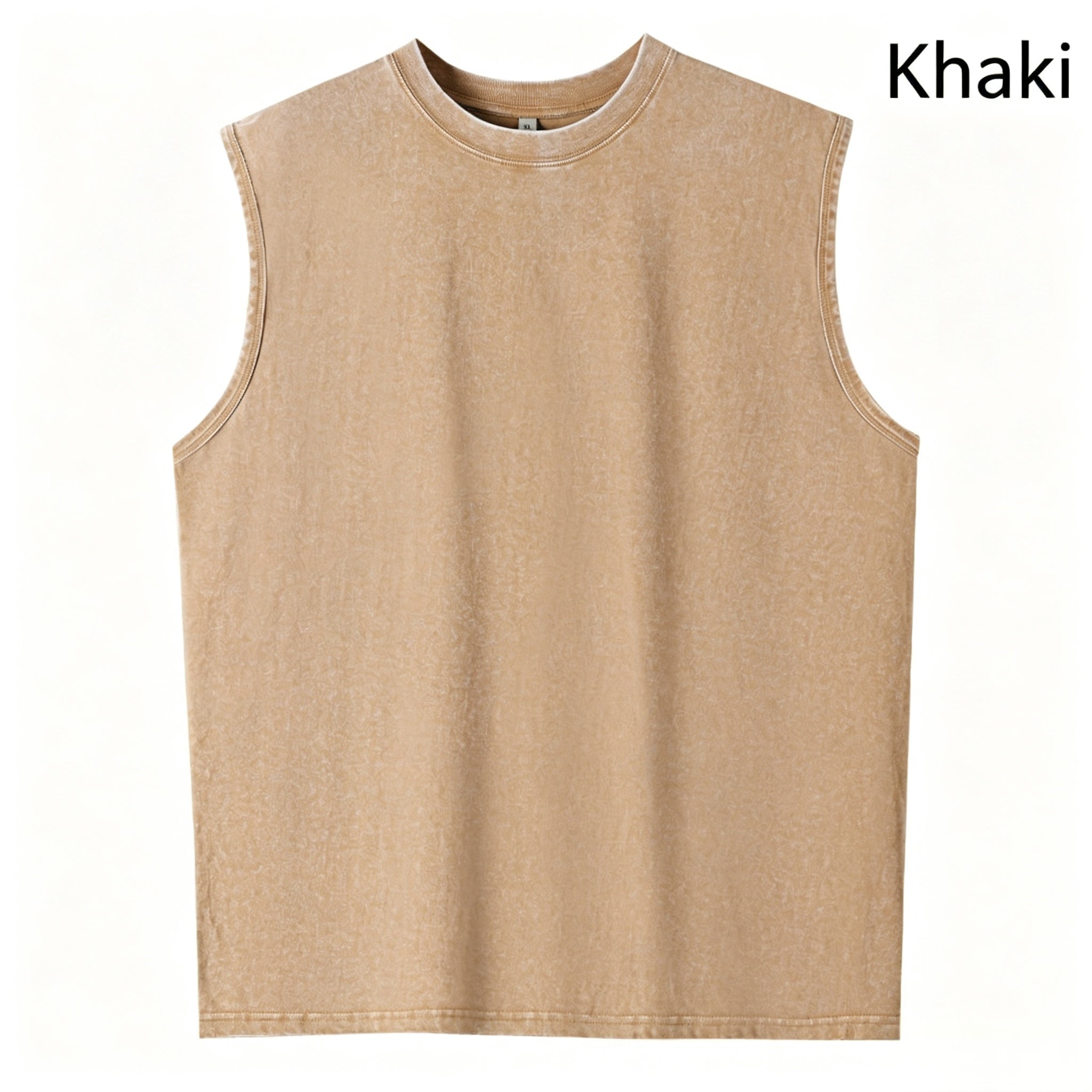 Street retro washed sleeveless vest