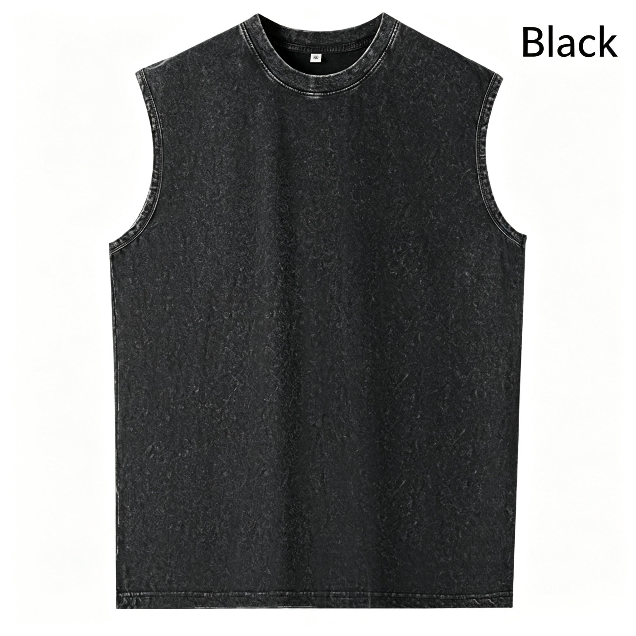 Street retro washed sleeveless vest