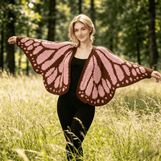 Women's Trendy Butterfly Wings Knit Cardigan