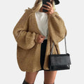 PrettyGarden Oversized Open Front Cardigan Sweater