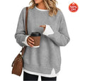 Women’s Faux Two‑Piece Crew Neck Sweatshirt