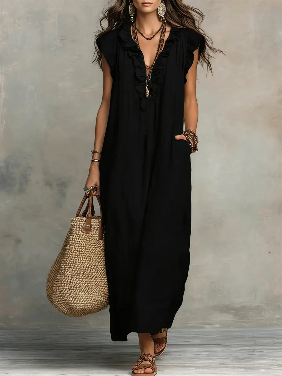 New loose-sleeved Bohemian dress
