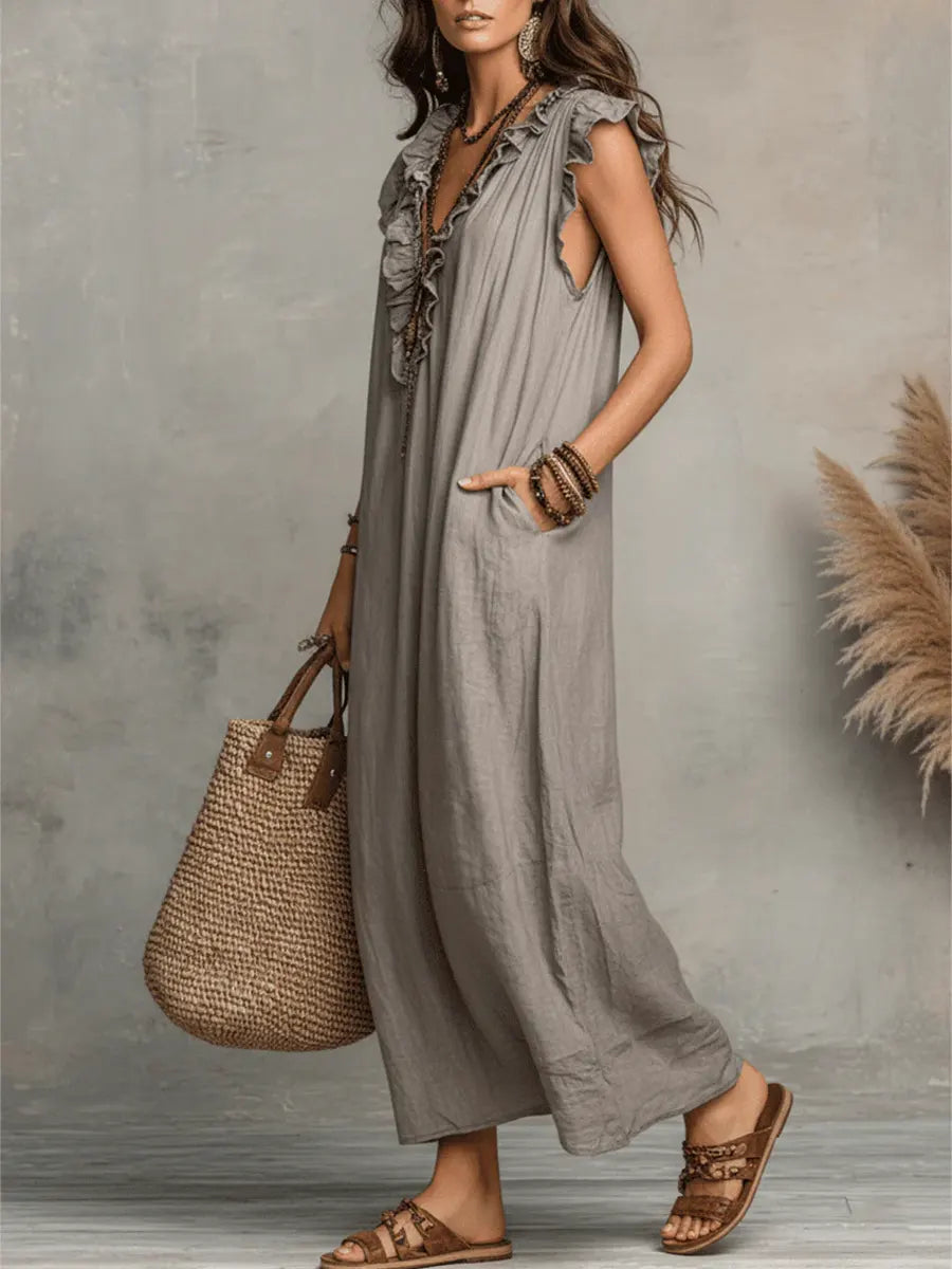 New loose-sleeved Bohemian dress