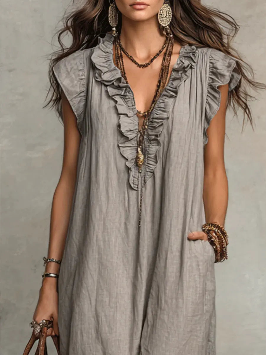 New loose-sleeved Bohemian dress