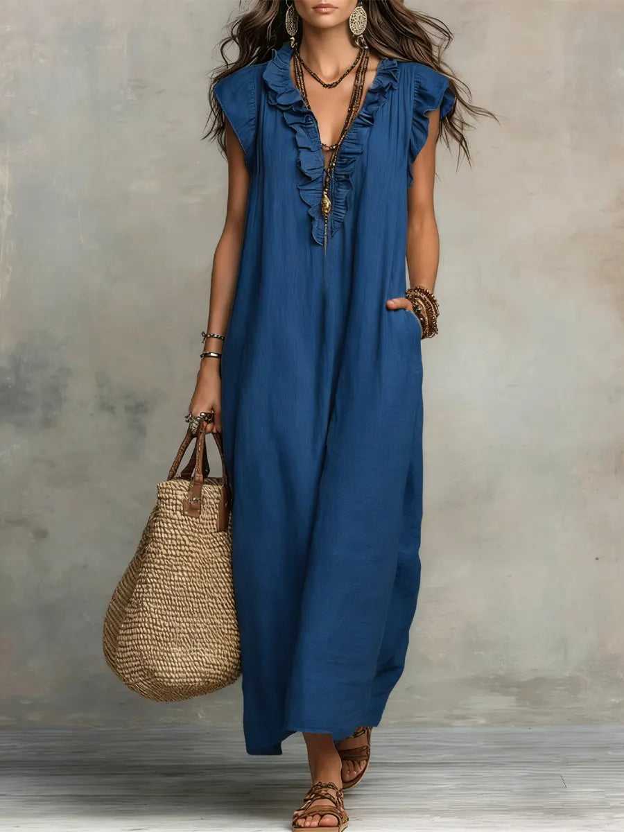 New loose-sleeved Bohemian dress